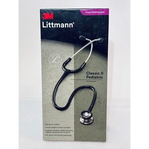 3M Littmann Classic II Pediatric Stethoscope Black Rainbow Chestpiece